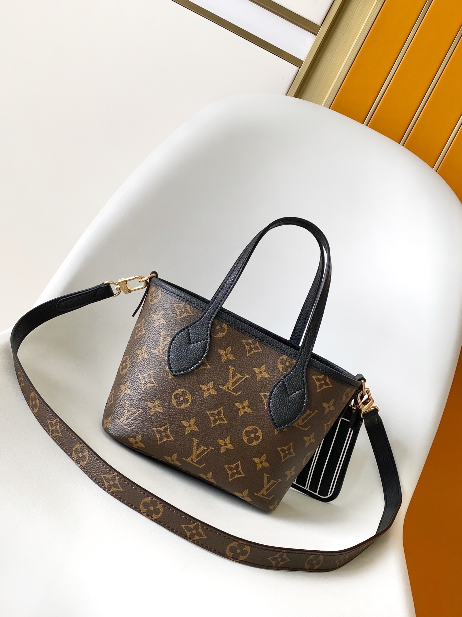 M12099 Neverfull Bandouli??re Inside Out BB Bag by Louis Vuitton LV in Black