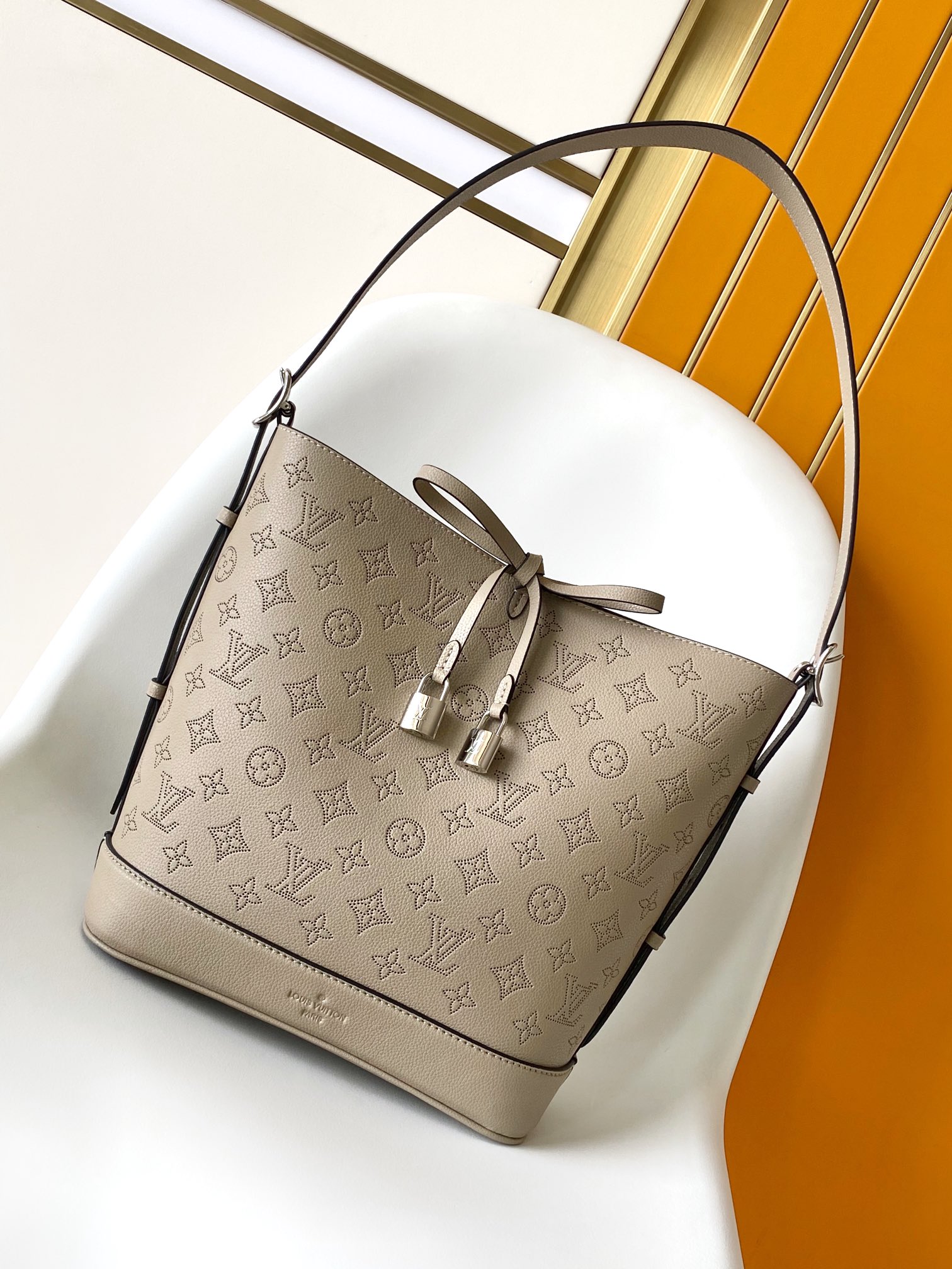 M12140 Flore Handbag by Louis Vuitton LV in Gray