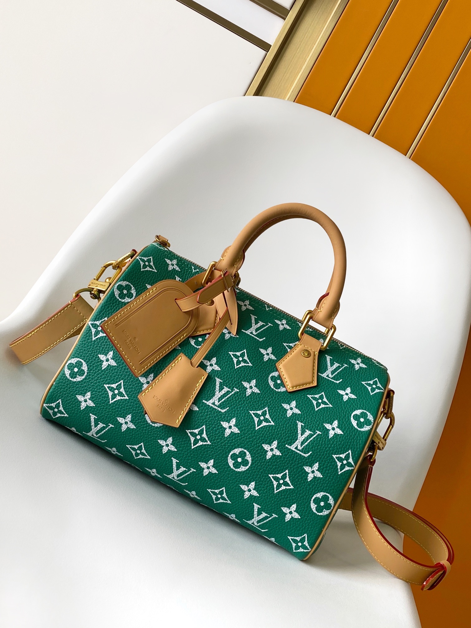 M24423 Bandouliere 25 Handbag by Louis Vuitton LV in Green