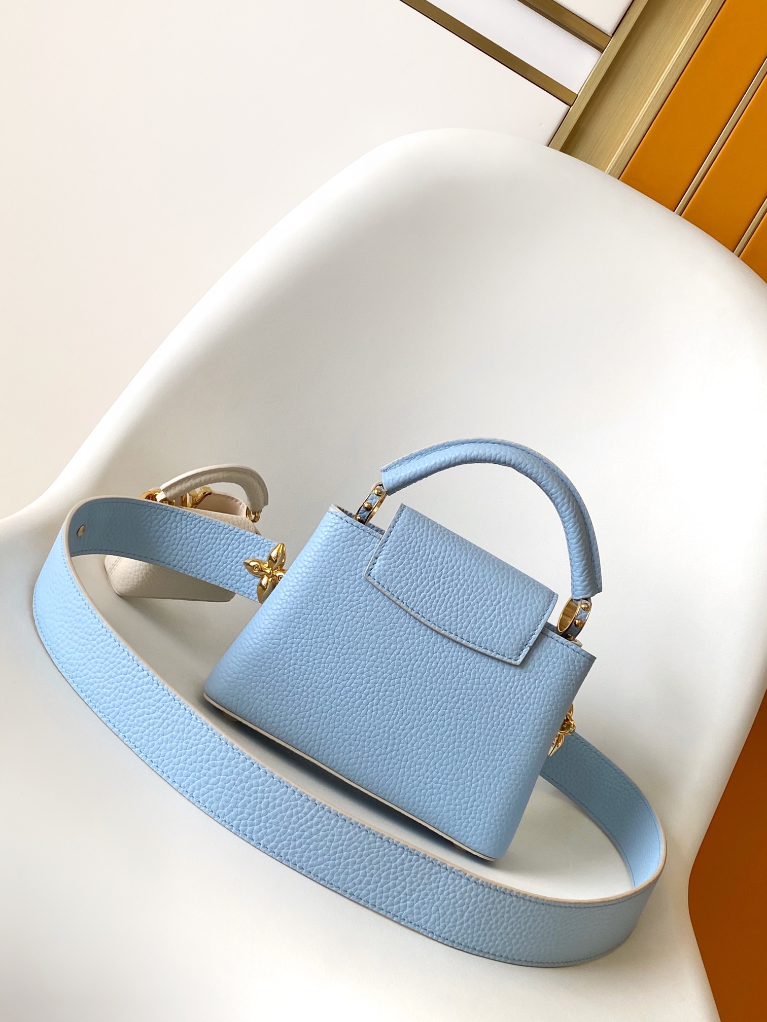 M24575 Mini Capucines Bag by Louis Vuitton LV in Blue