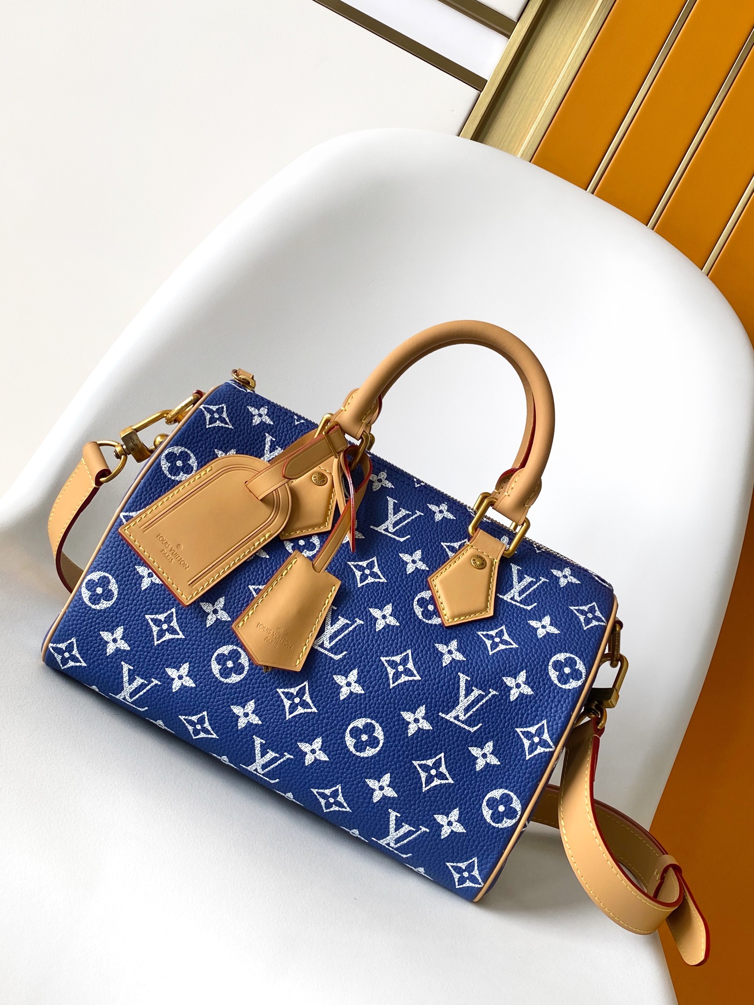 M11562 Bandouliere 25 Handbag by Louis Vuitton LV in Deep Blue