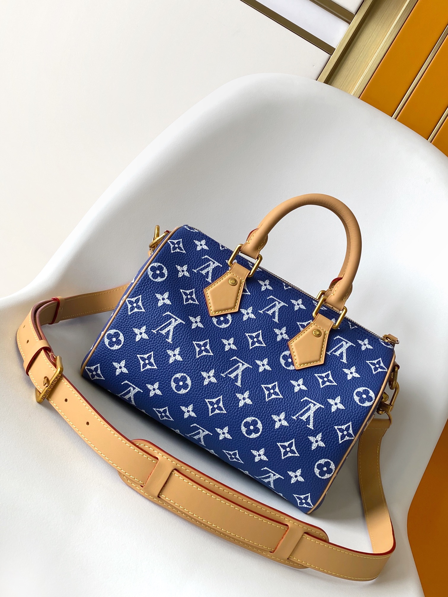 M11562 Bandouliere 25 Handbag by Louis Vuitton LV in Deep Blue