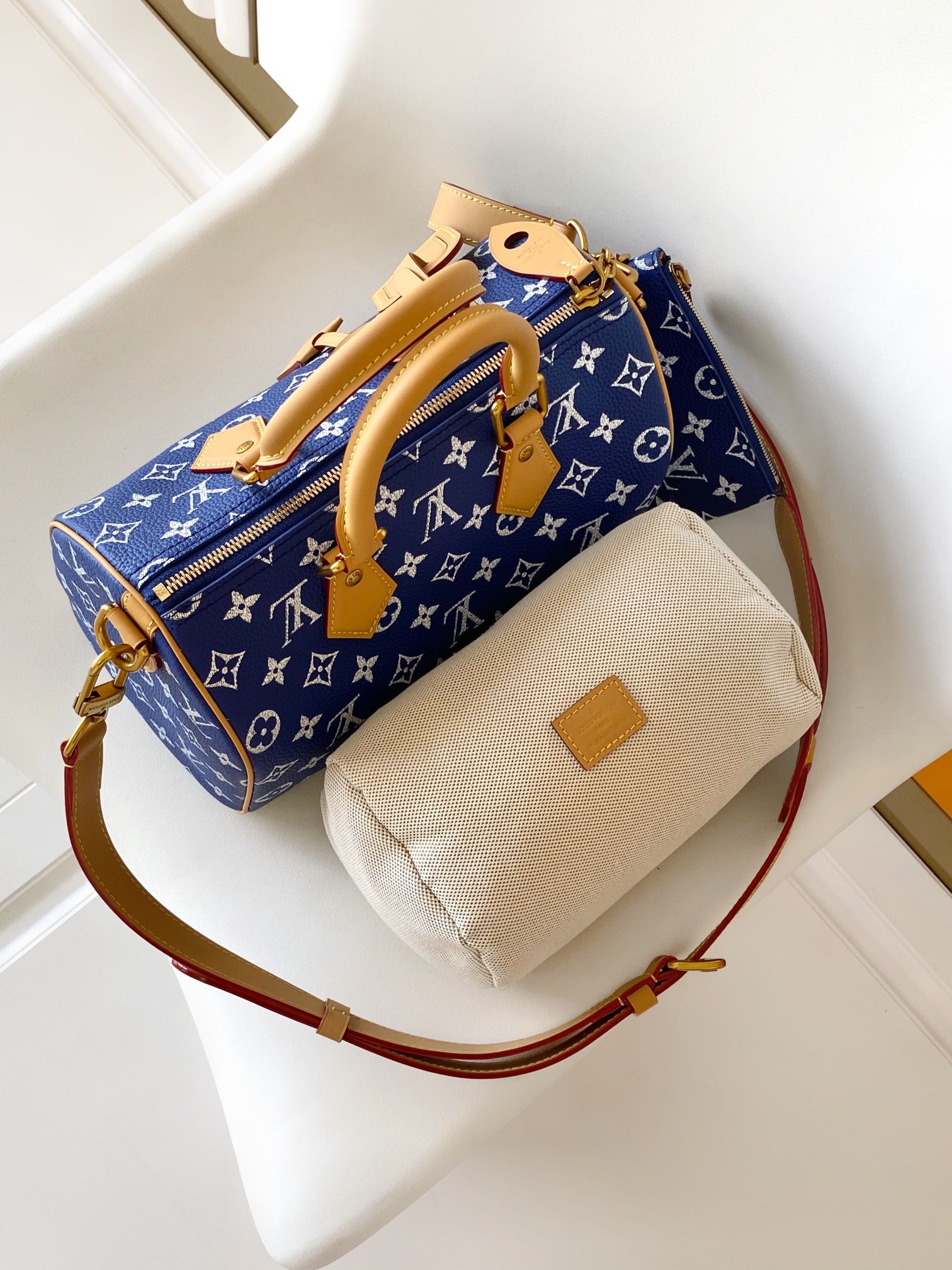 M11562 Bandouliere 25 Handbag by Louis Vuitton LV in Deep Blue