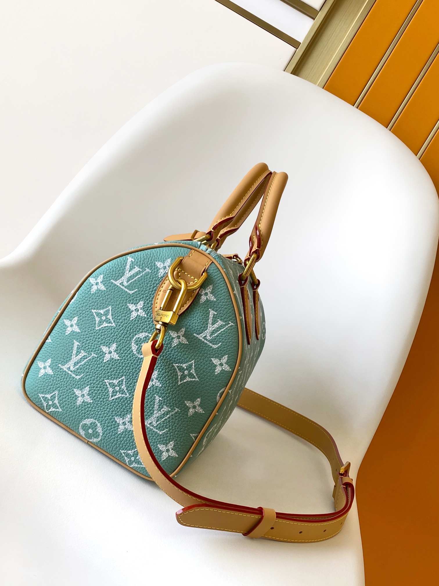  M11561 Bandouliere 25 Handbag by Louis Vuitton LV in Aqua Blue