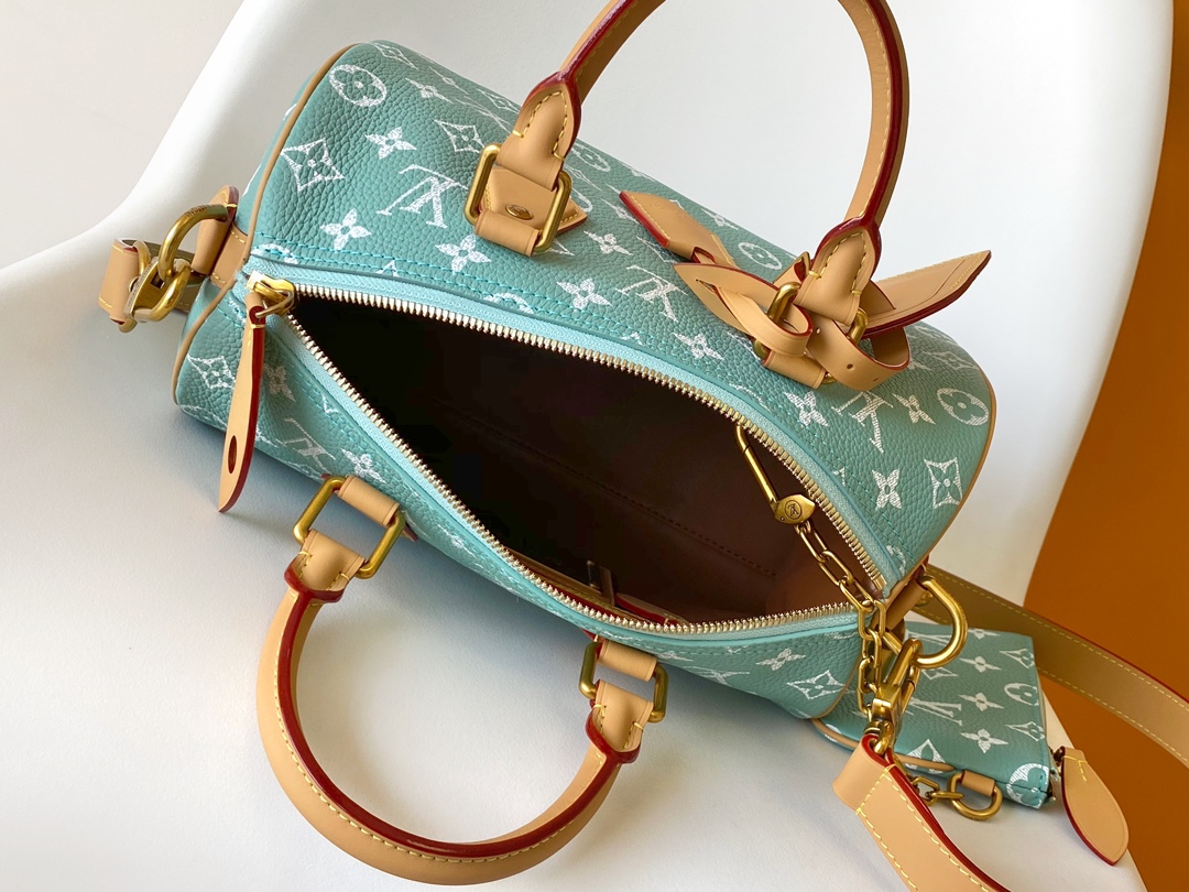  M11561 Bandouliere 25 Handbag by Louis Vuitton LV in Aqua Blue