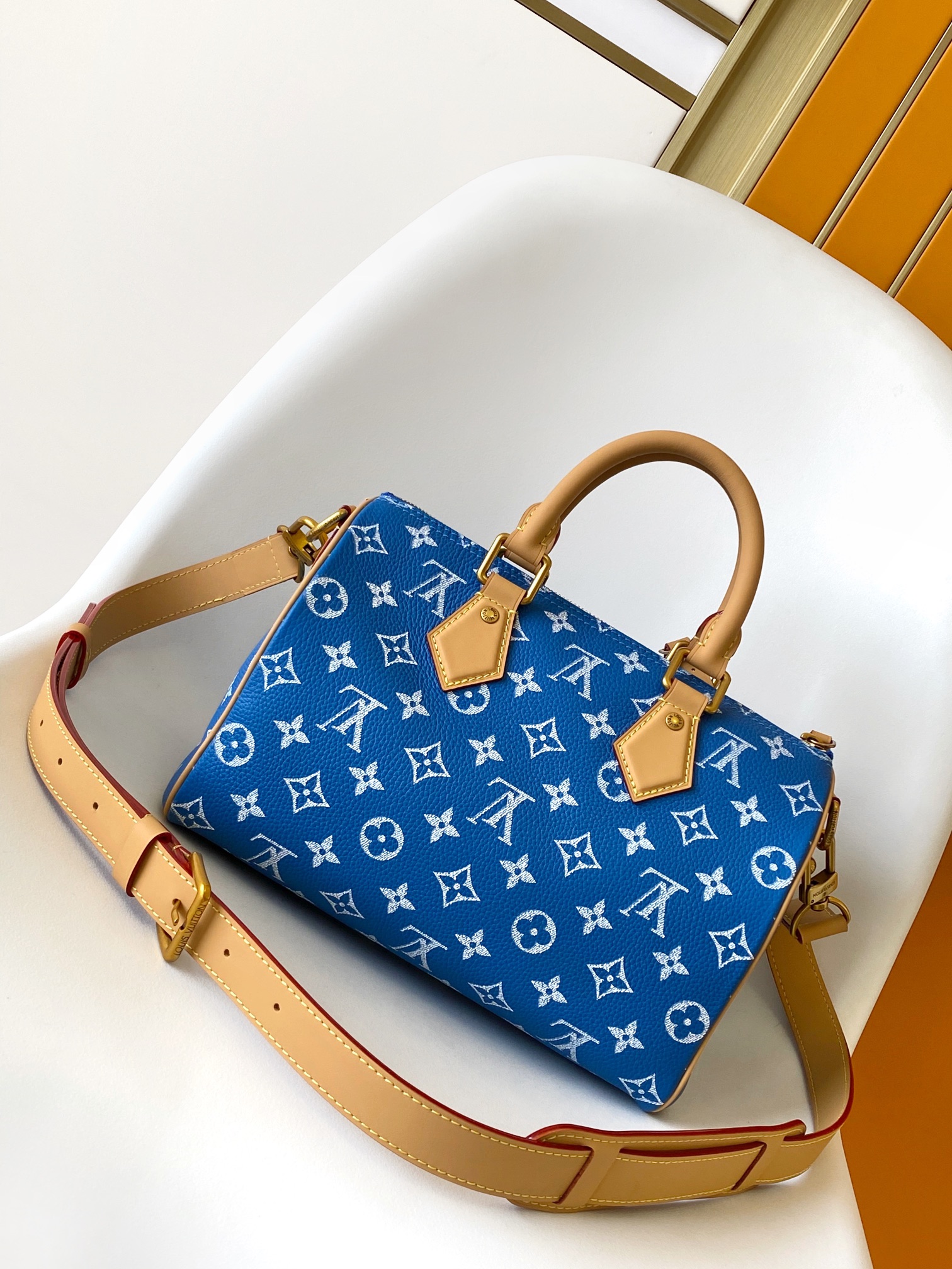 M24424 Bandouliere 25 Handbag by Louis Vuitton LV in Electric Blue