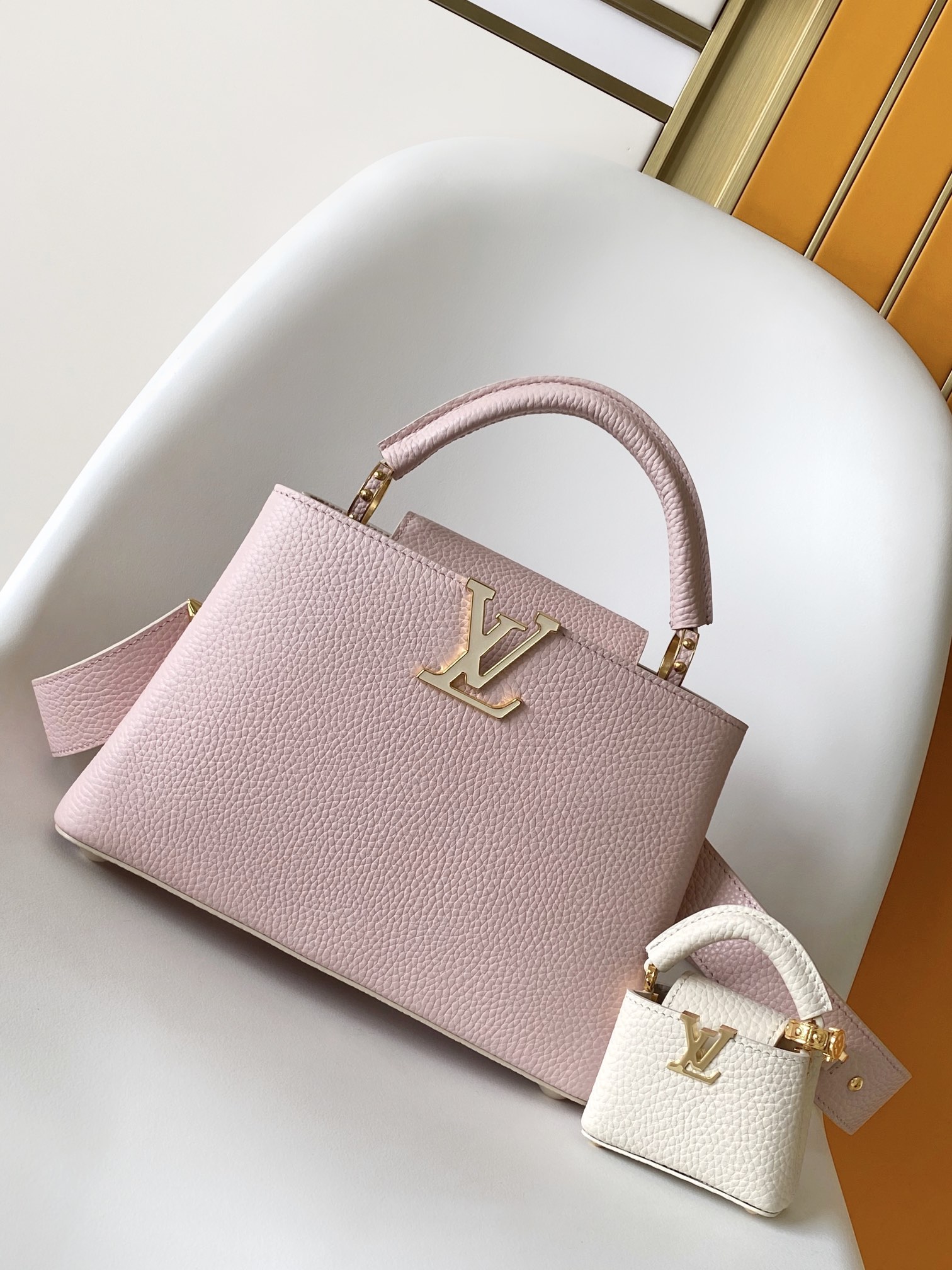 M24120 Mini Capucines Bag by Louis Vuitton LV in Pink