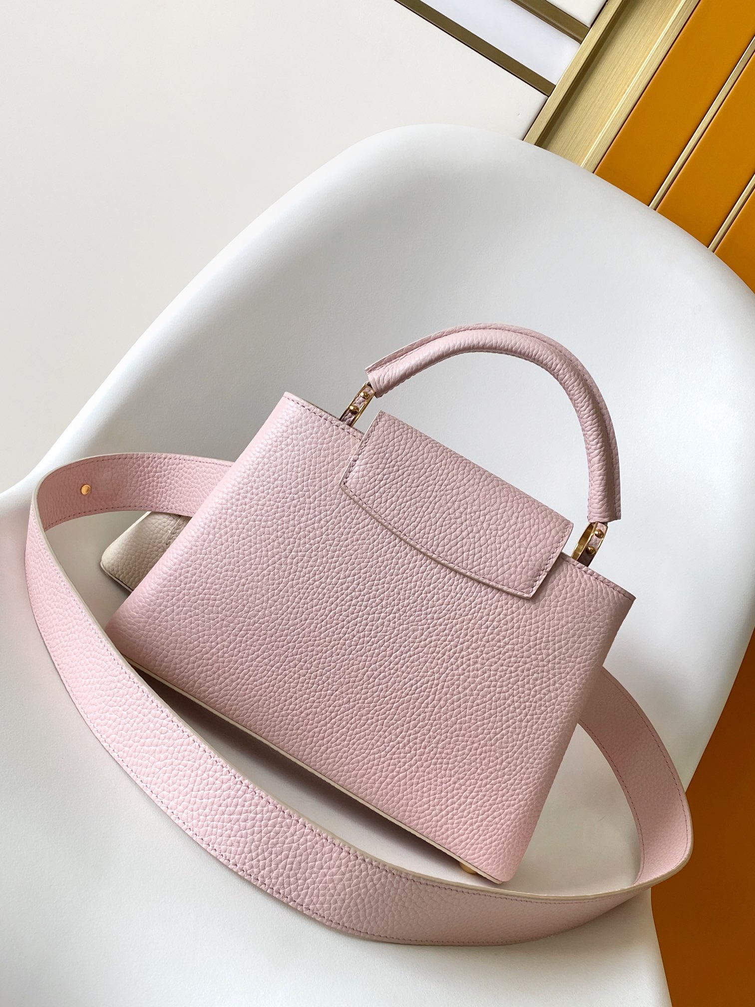 M24120 Mini Capucines Bag by Louis Vuitton LV in Pink