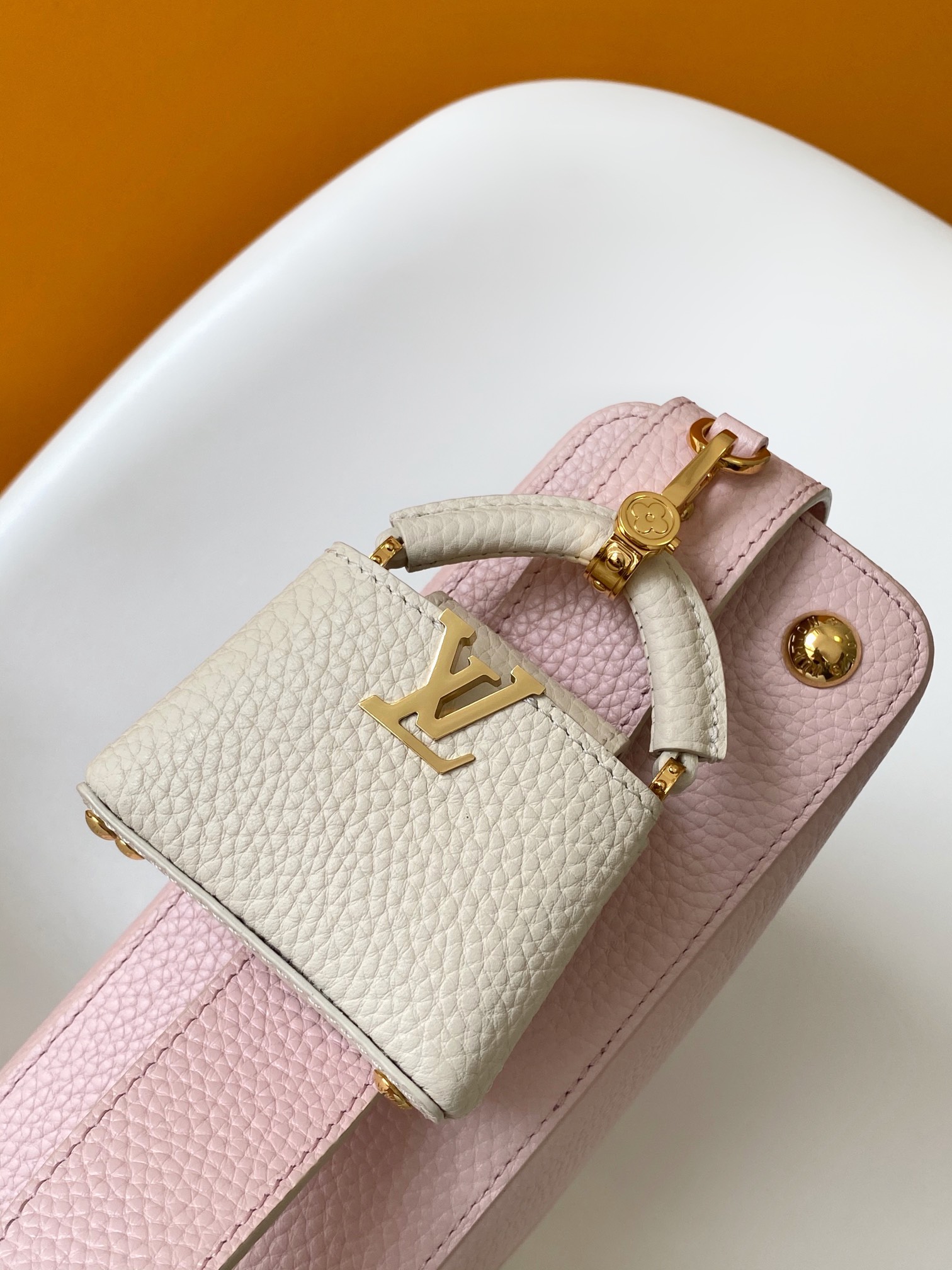 M24120 Mini Capucines Bag by Louis Vuitton LV in Pink