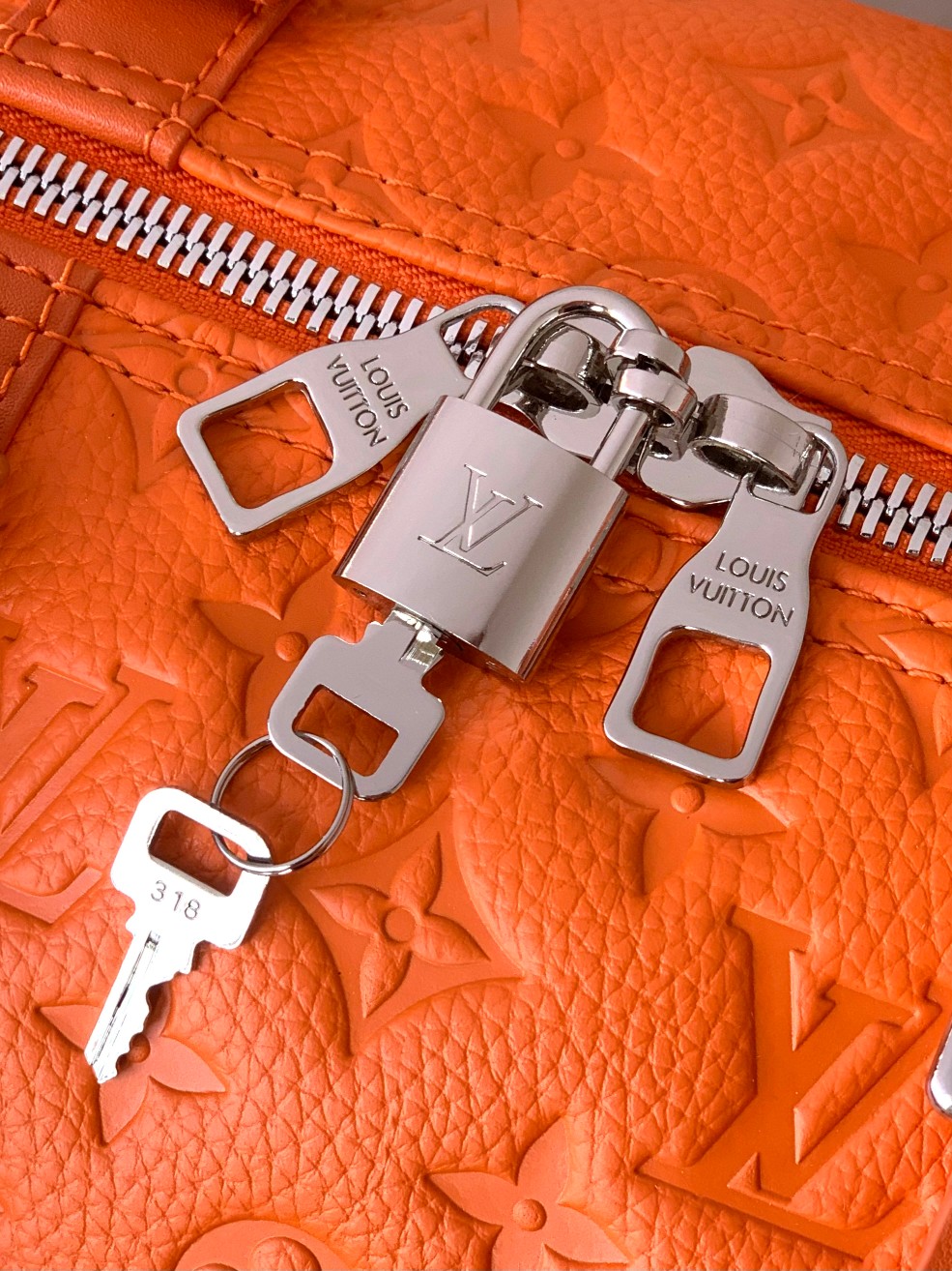 M23749 Keepall Bandouli??re 50 Travel Bag in Orange by Louis Vuitton LV