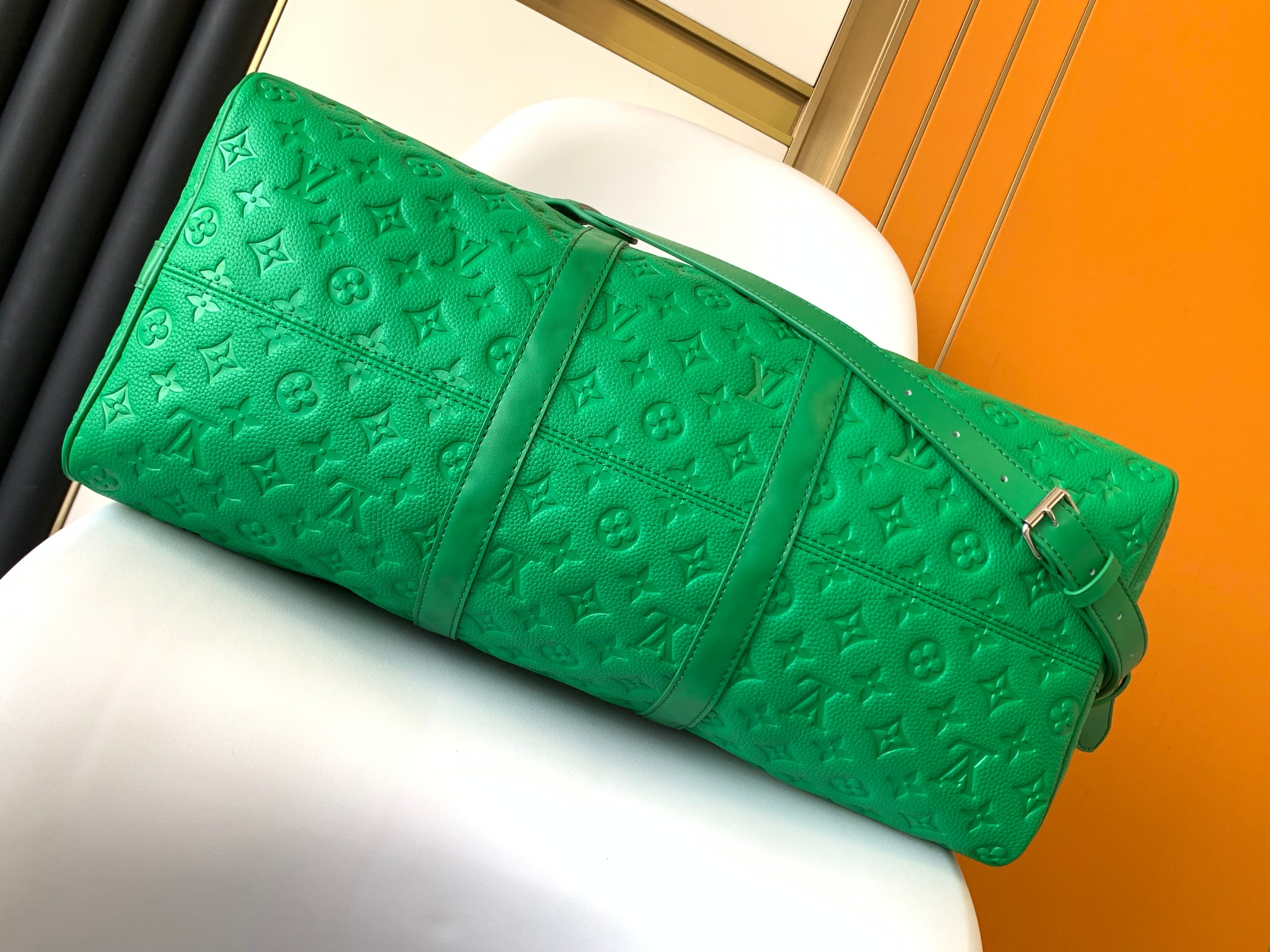 M23751 Keepall Bandouli??re 50 Travel Bag in Green by Louis Vuitton LV