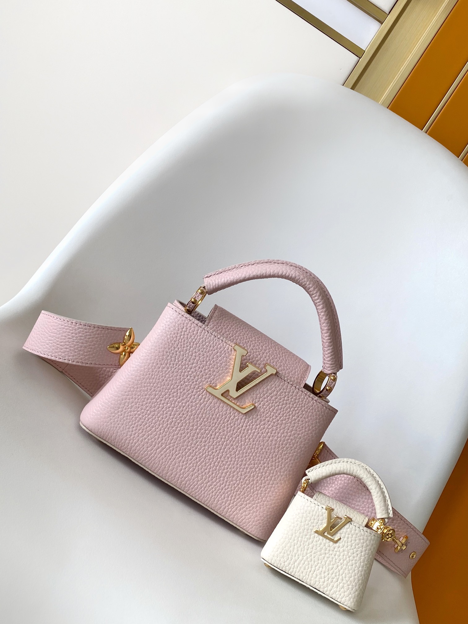 M24120 Mini Capucines Bag by Louis Vuitton LV in Pink