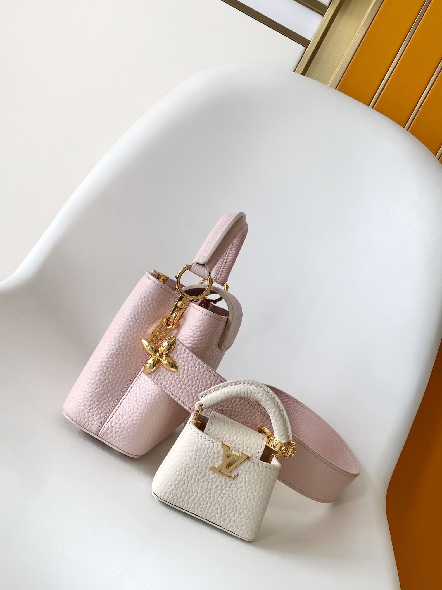 M24120 Mini Capucines Bag by Louis Vuitton LV in Pink