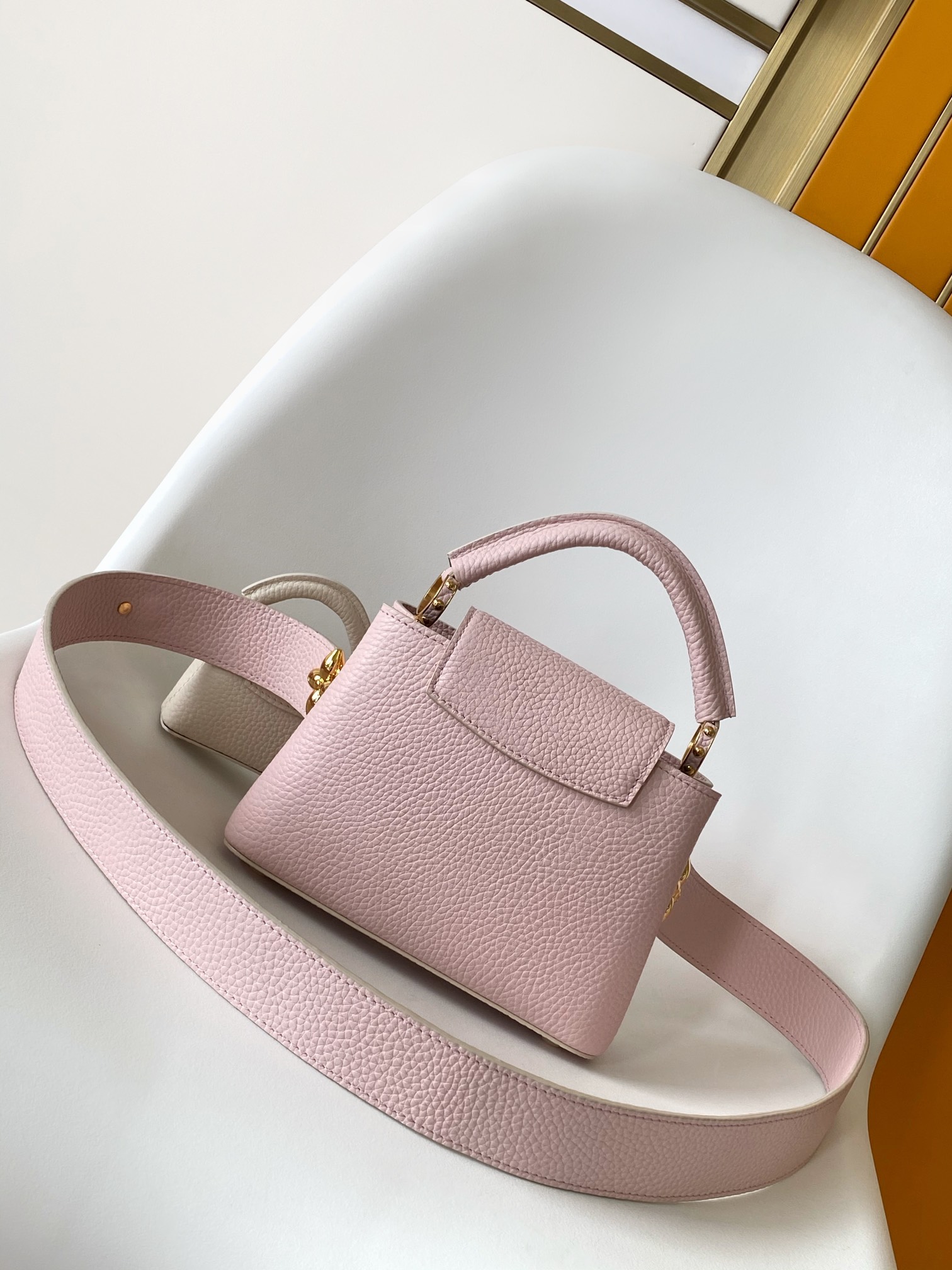 M24120 Mini Capucines Bag by Louis Vuitton LV in Pink