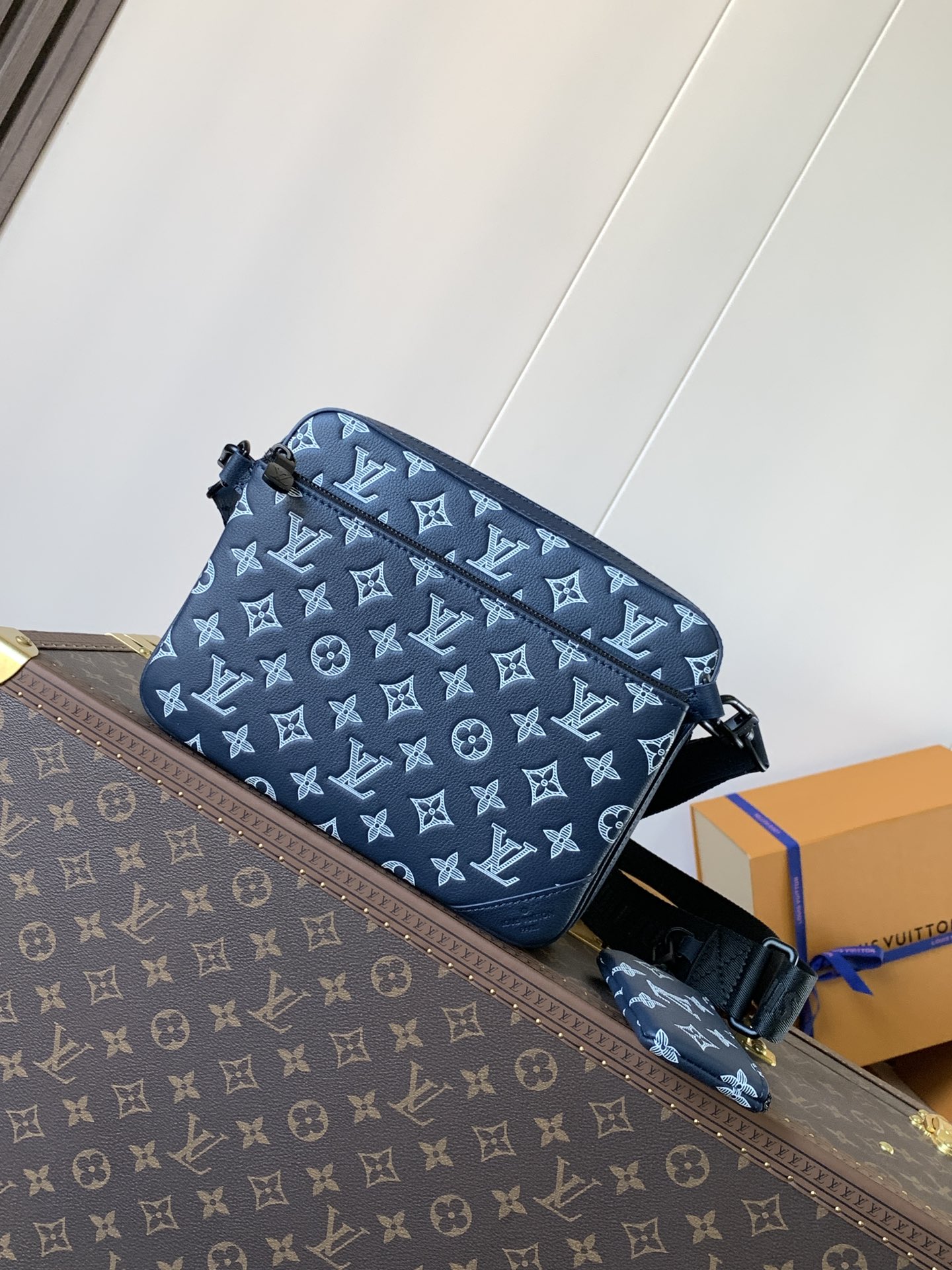 M24753 Trio Messenger Bag in Blue by Louis Vuitton LV