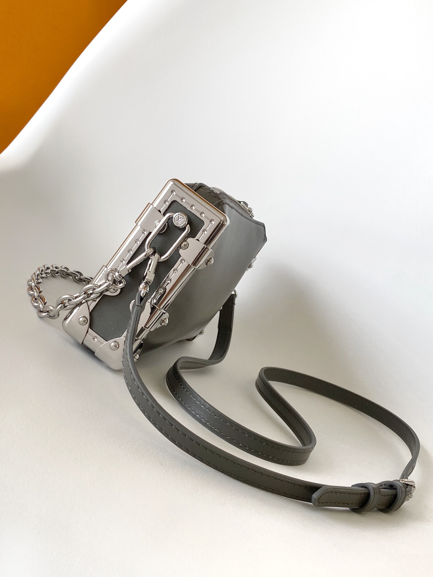 M12596 Gray Slim Trunk Handbag by Louis Vuitton LV