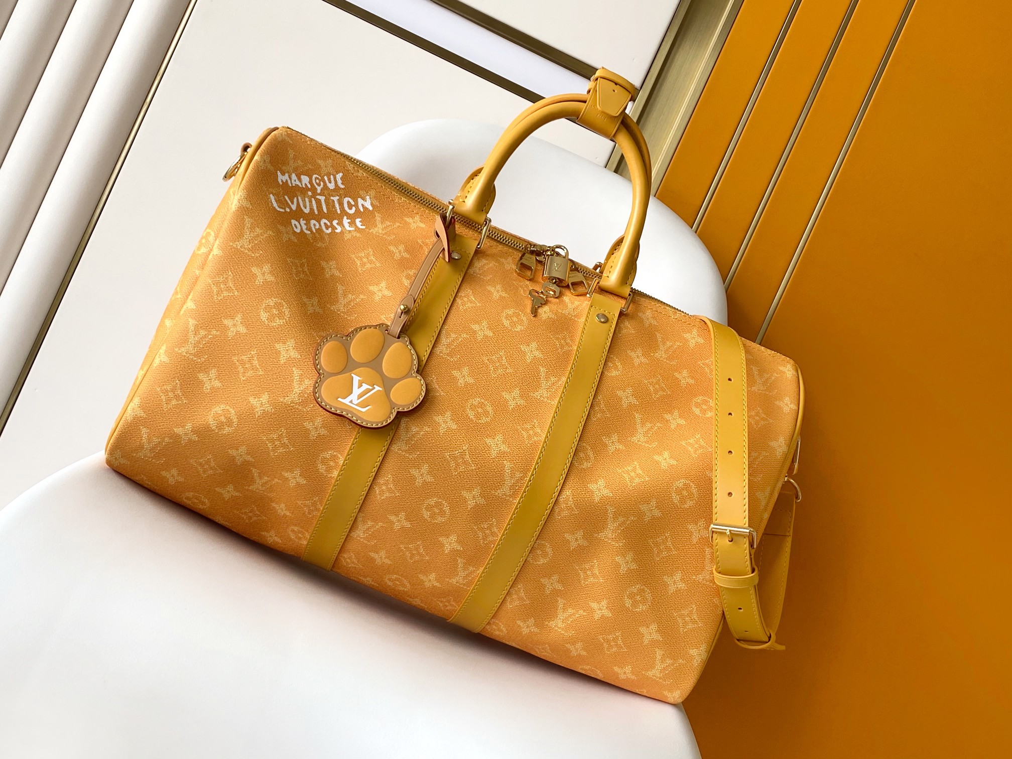 M12880 Keepall 45 Bag by Louis Vuitton LV in Yellow