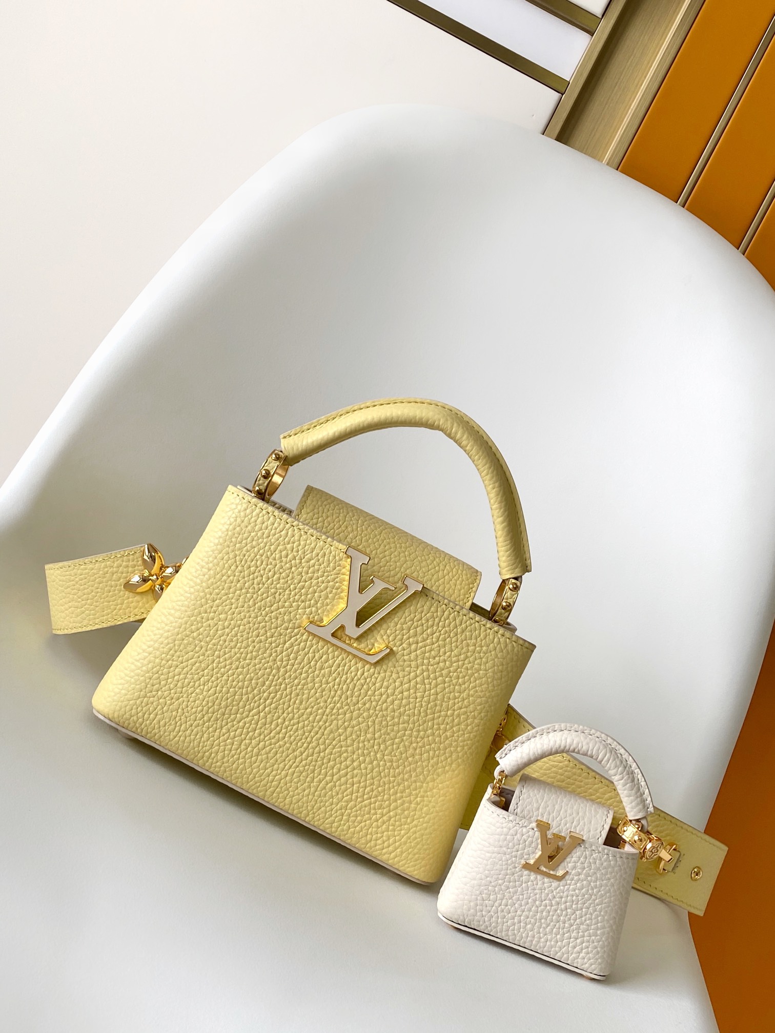 M24563 Mini Capucines Bag by Louis Vuitton LV in Yellow