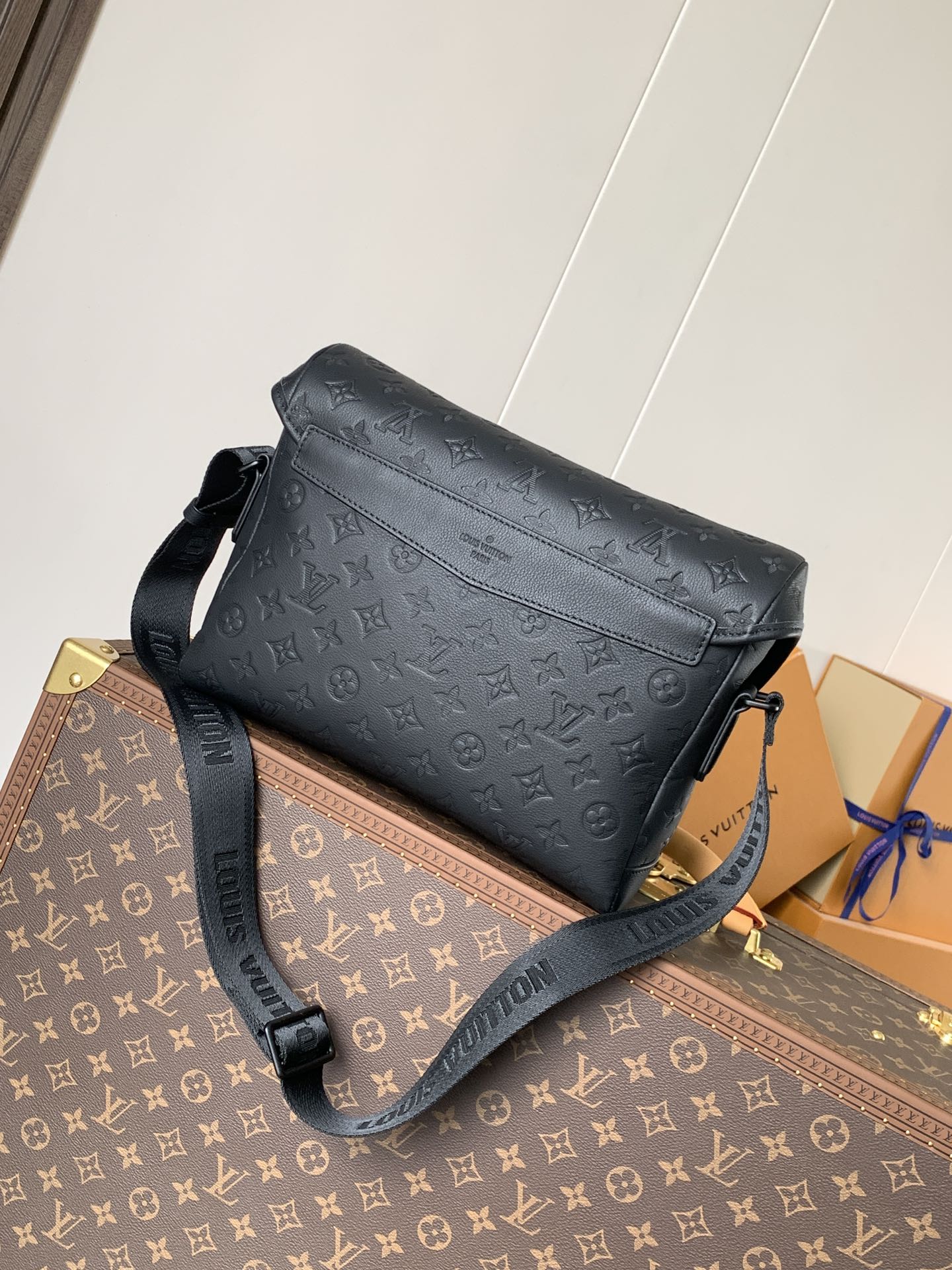 Voyager PM Messenger Bag by Louis Vuitton LV - Monogram Shadow Leather M25121