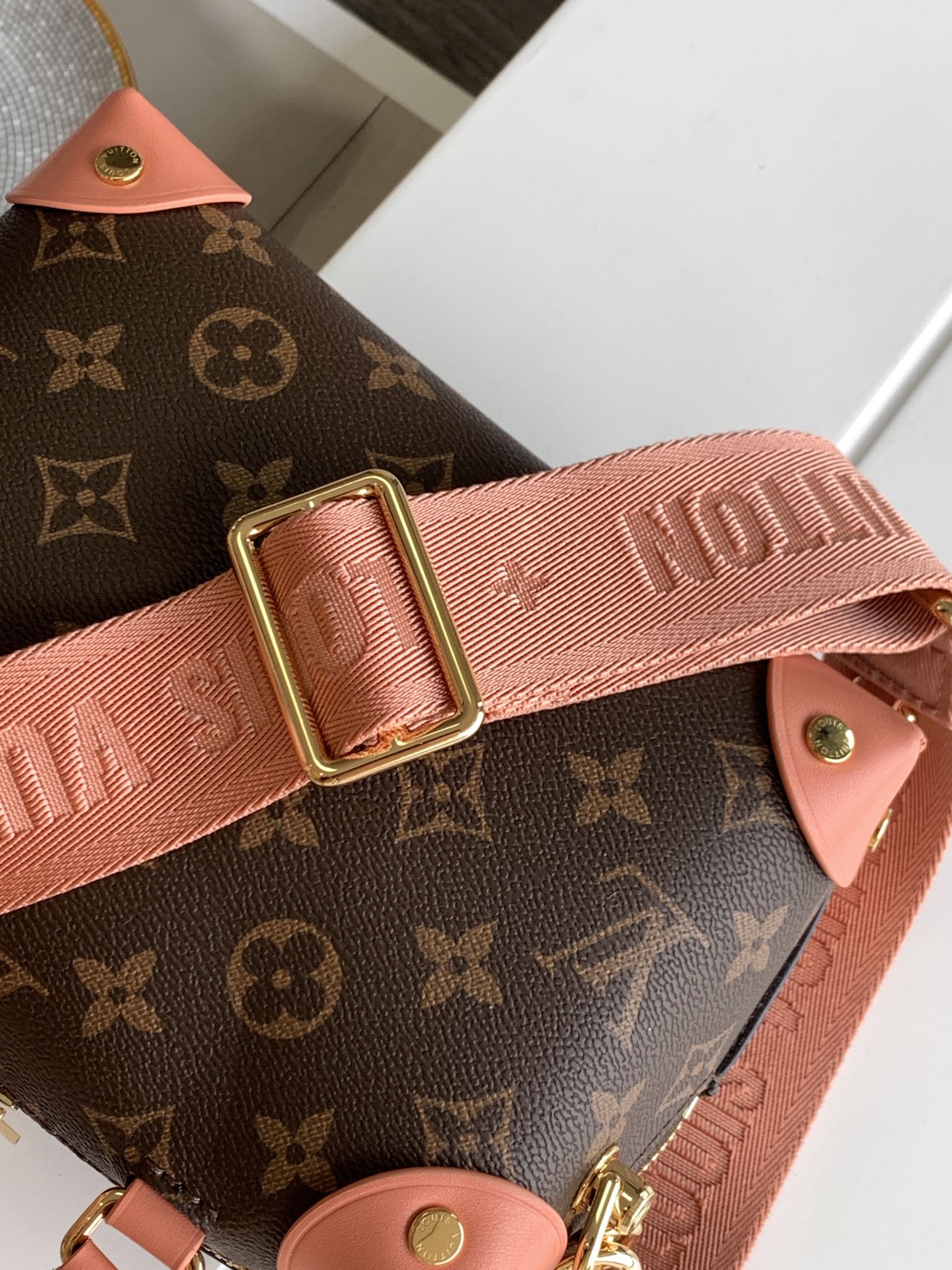 M45531 Petite Malle Souple Handbag by Louis Vuitton LV - Pink Monogram Canvas