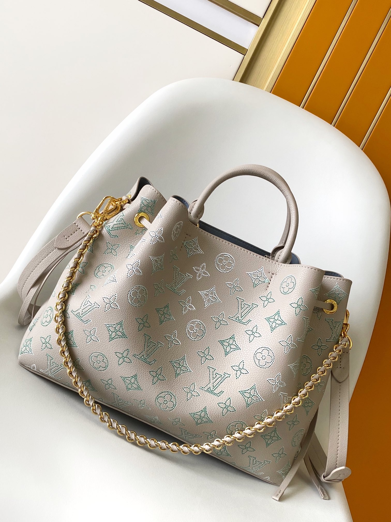 M12127 Bella Tote Handbag by Louis Vuitton LV - Floral Perforated Leather