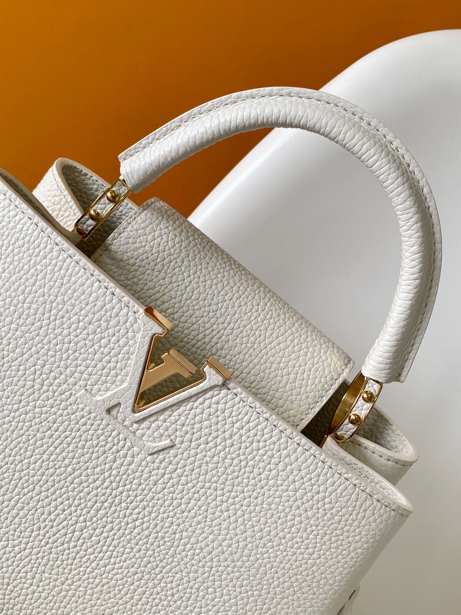 Capucines BB Handbag by Louis Vuitton LV - Snow White (M55832)