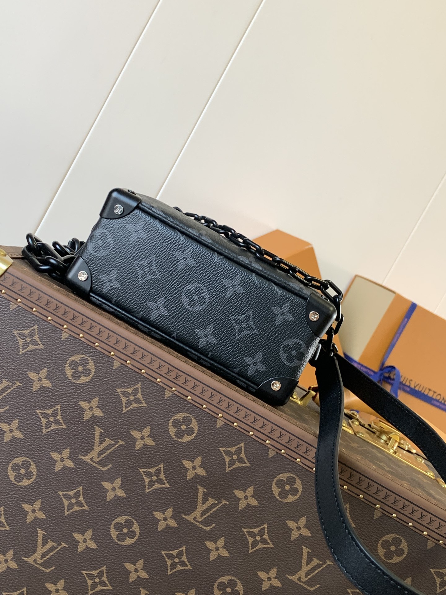 Mini Soft Trunk Chain Bag by Louis Vuitton LV - Monogram Eclipse Canvas M44735