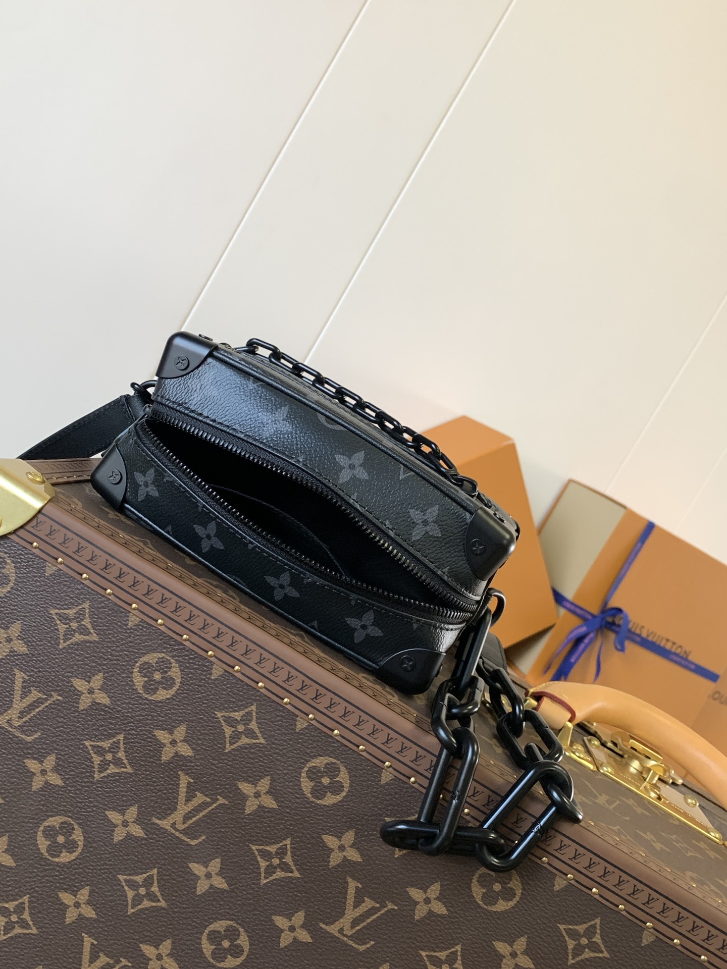 Mini Soft Trunk Chain Bag by Louis Vuitton LV - Monogram Eclipse Canvas M44735