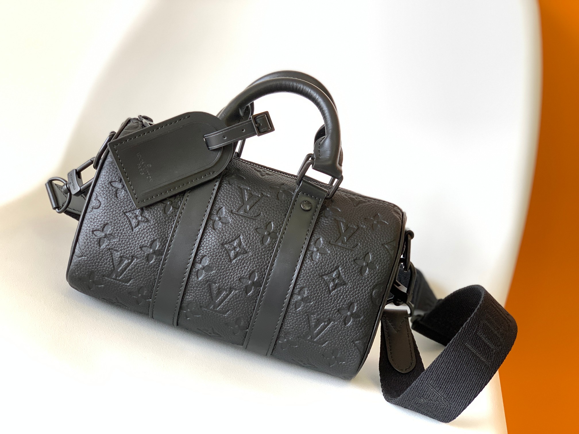 Louis Vuitton LV Mini Keepall - M20900 Black Monogram Taurillon Leather