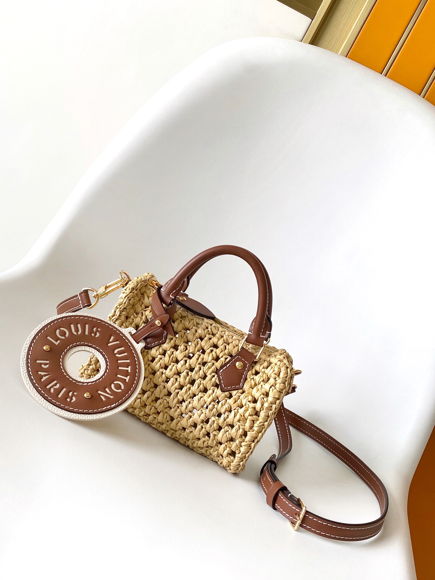 Louis Vuitton LV Nano Speedy Handbag - M83525 Raffia and Leather