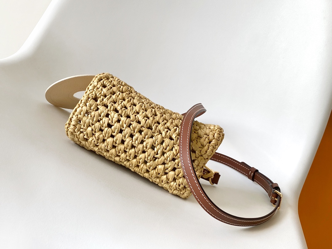 Louis Vuitton  LV Nano Speedy Handbag - M83525 Raffia and Leather