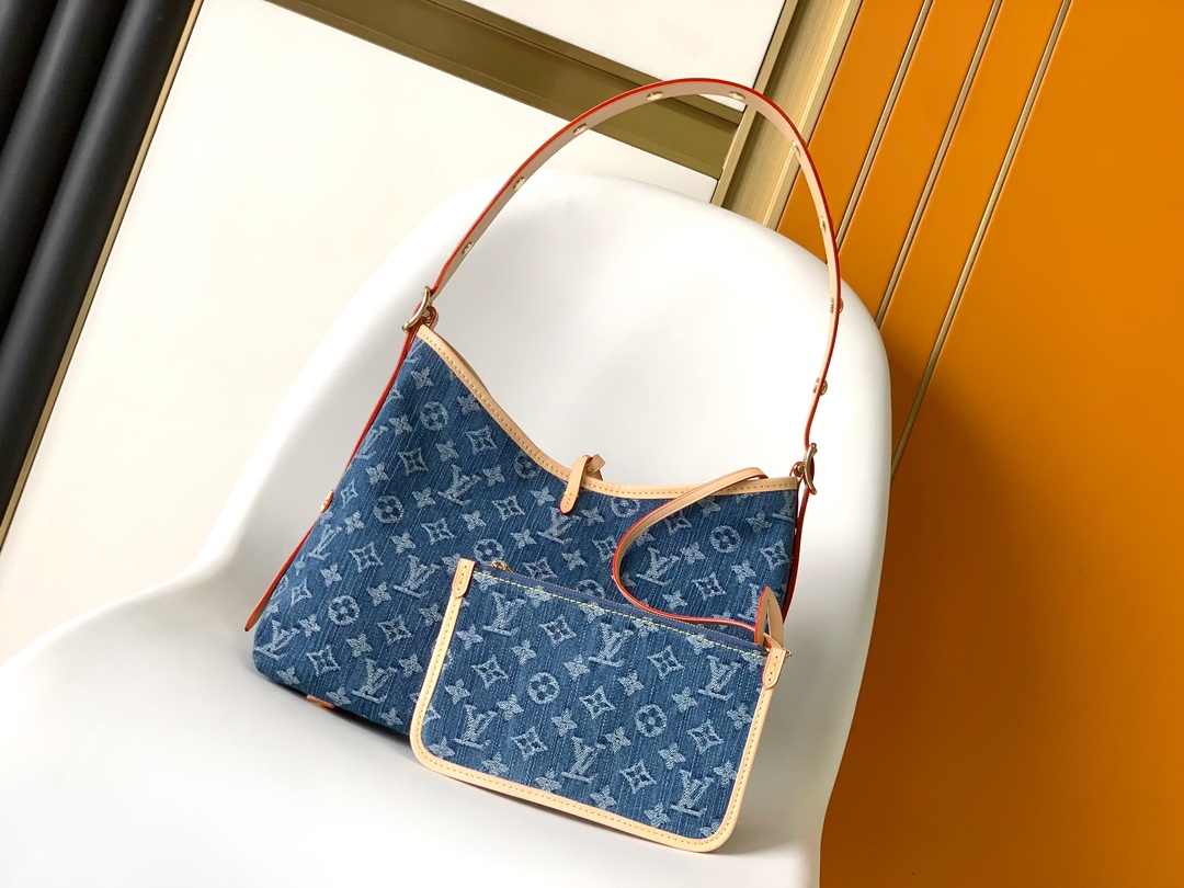 Louis Vuitton  LV CarryAll Small Handbag - M46854 Blue Denim