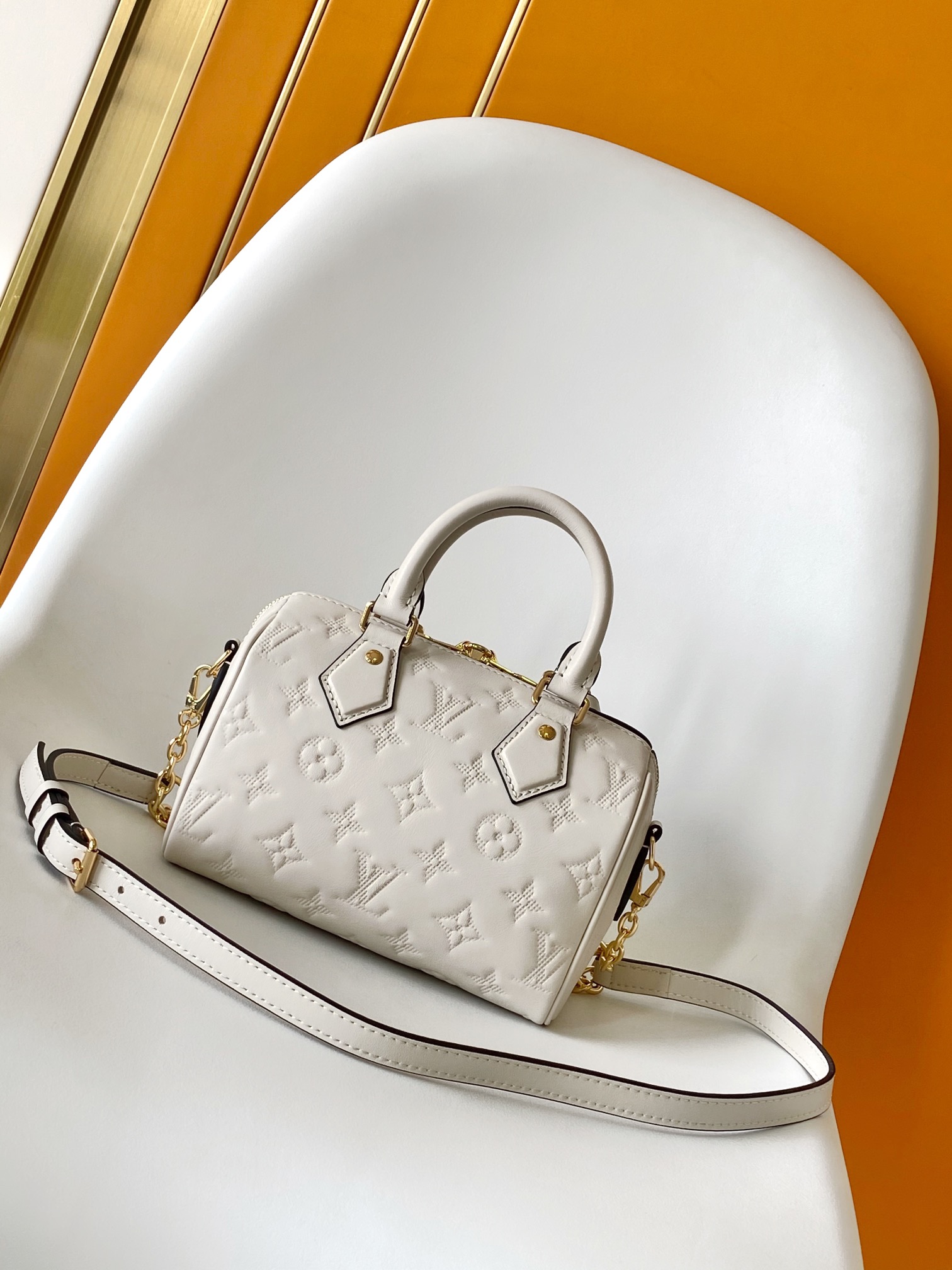 Louis Vuitton  LV Speedy Bandouli??re 20 Handbag - M11276 White