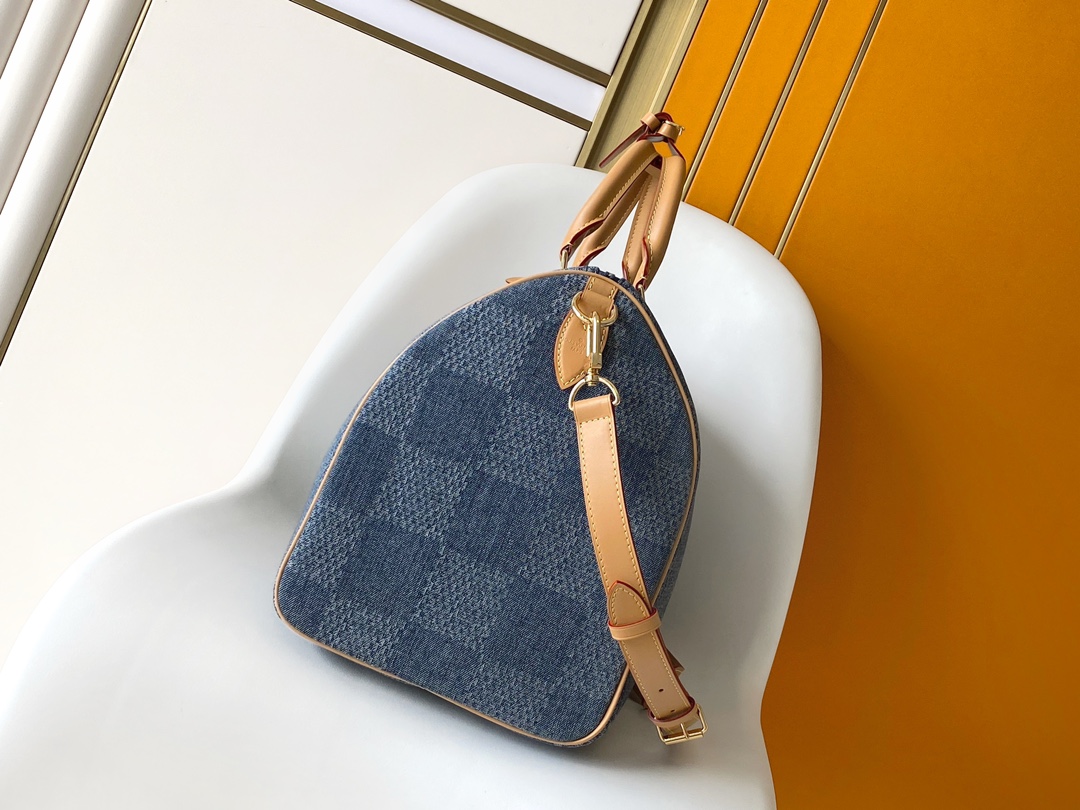 Louis Vuitton  LV Speedy 40 Bandouli??re Bag - N40701 Damier Denim