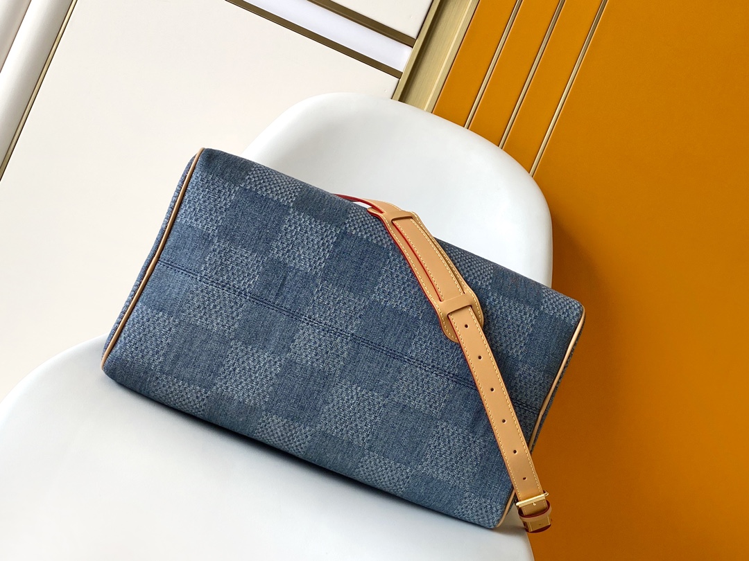 Louis Vuitton  LV Speedy 40 Bandouli??re Bag - N40701 Damier Denim