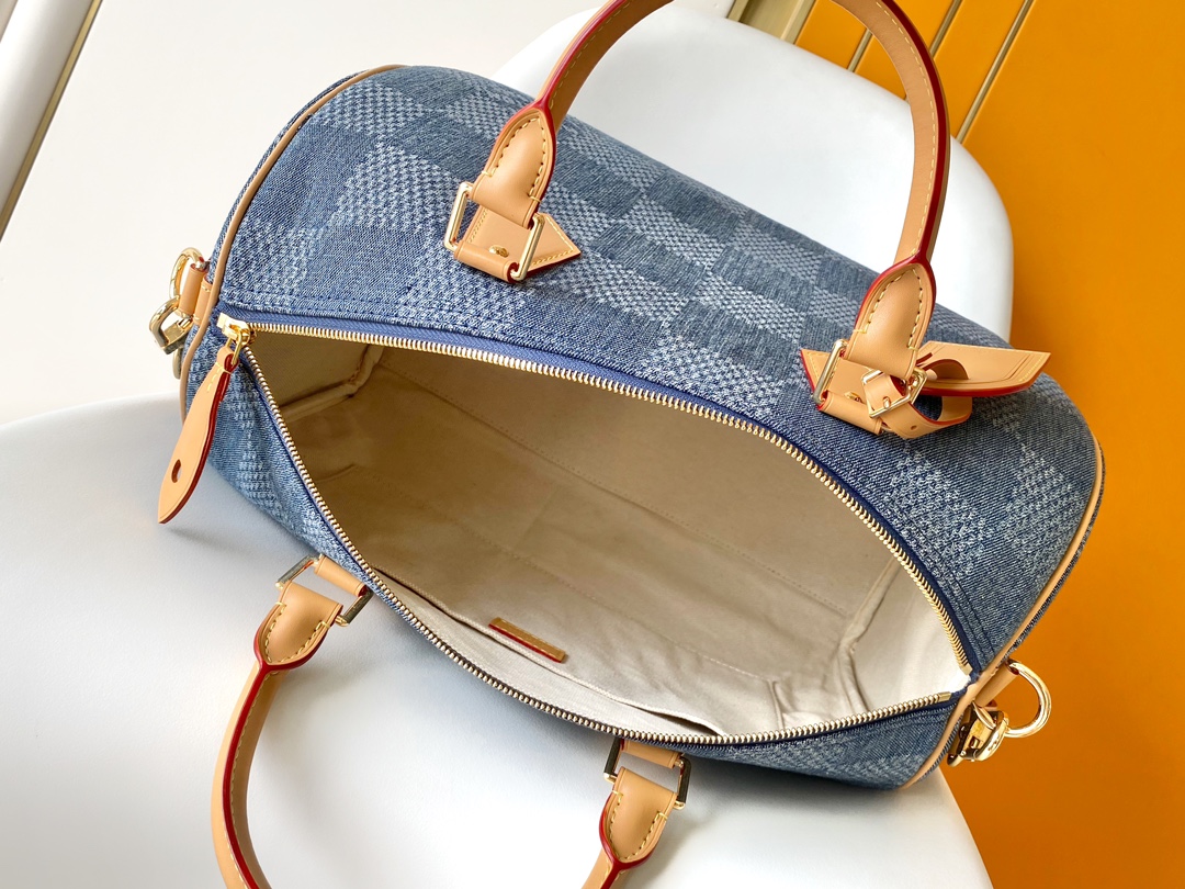 Louis Vuitton  LV Speedy 40 Bandouli??re Bag - N40701 Damier Denim