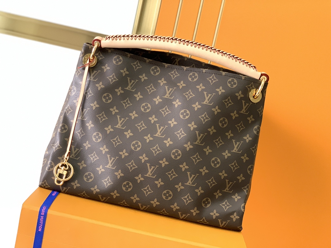 Louis Vuitton LV M40249 Artsy MM Handbag in Damier Azur Canvas