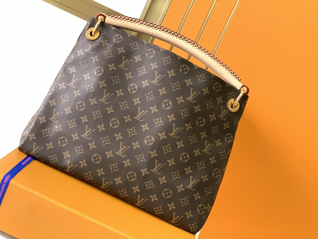 Louis Vuitton LV M40249 Artsy MM Handbag in Damier Azur Canvas