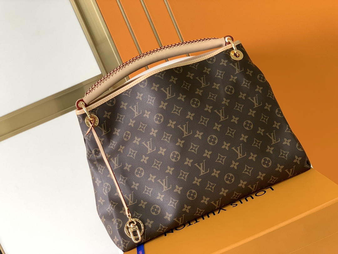 Louis Vuitton LV M44869 Artsy MM Handbag in Damier Azur Canvas