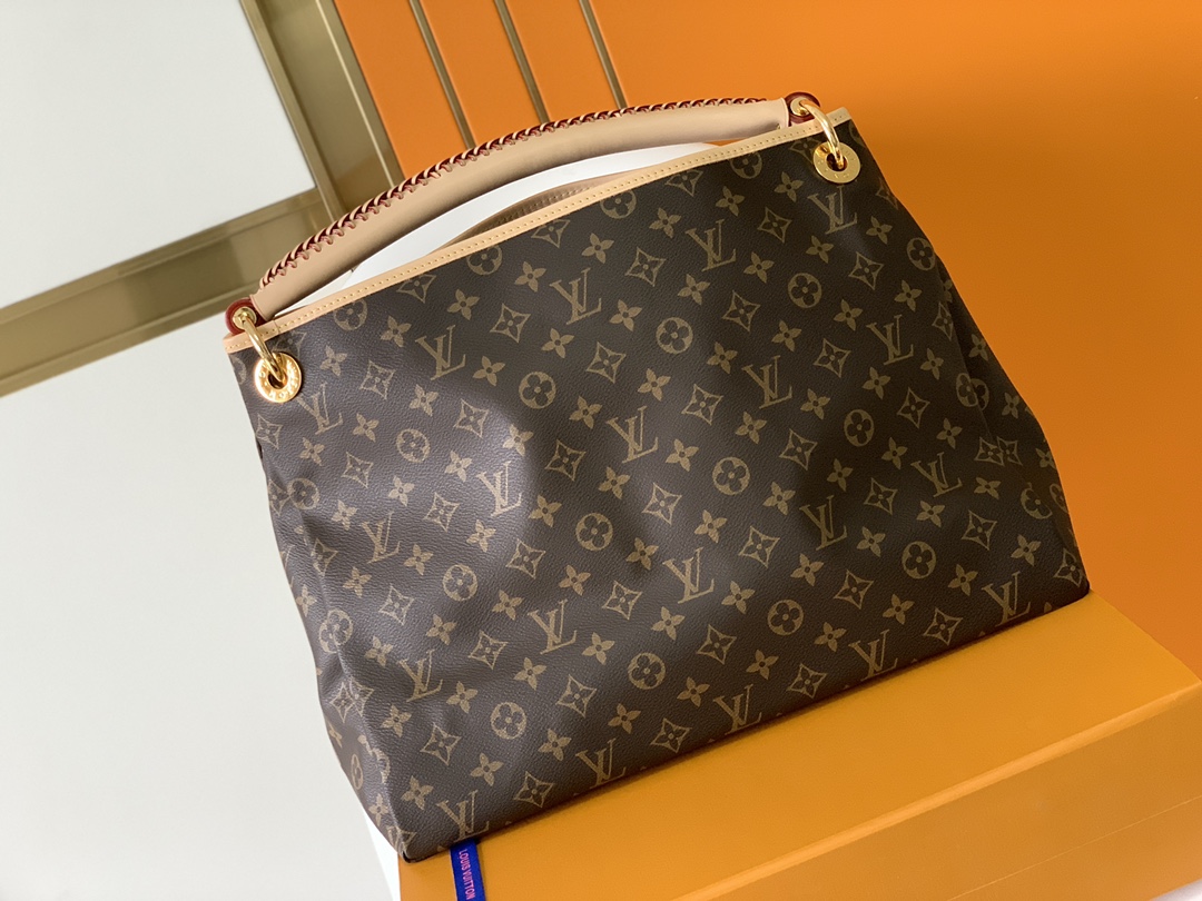 Louis Vuitton LV M44869 Artsy MM Handbag in Damier Azur Canvas