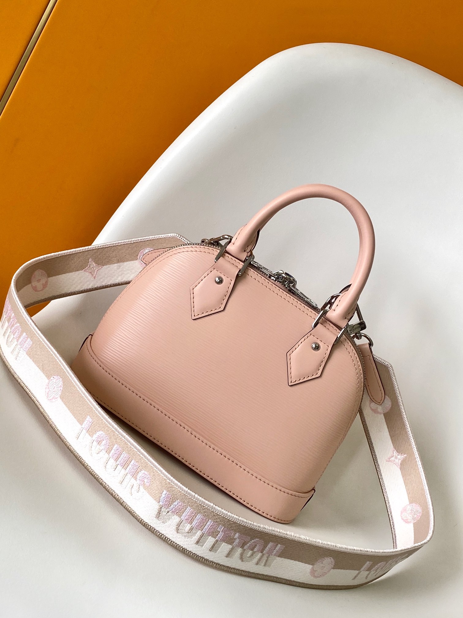 Louis Vuitton LV M22620 Alma BB Handbag in Pink Epi Leather