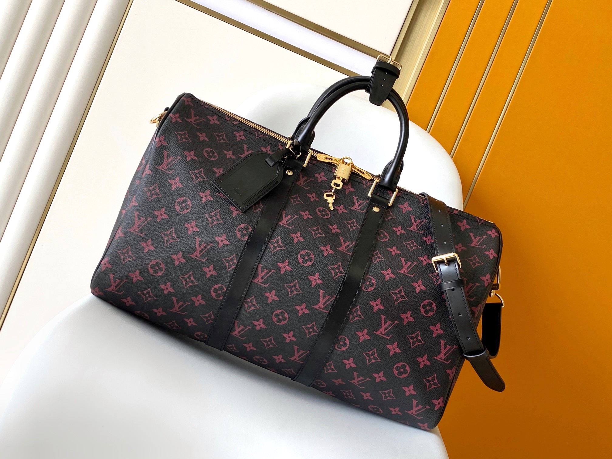 Louis Vuitton LV M12441 Keepall 45 Handbag in Monogram Tomette