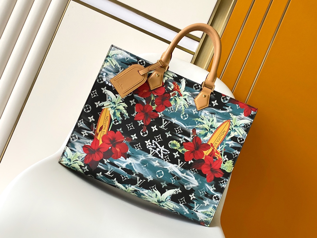 Louis Vuitton LV M24994 Monogram Surfin' Graffiti Onthego Tote Bag