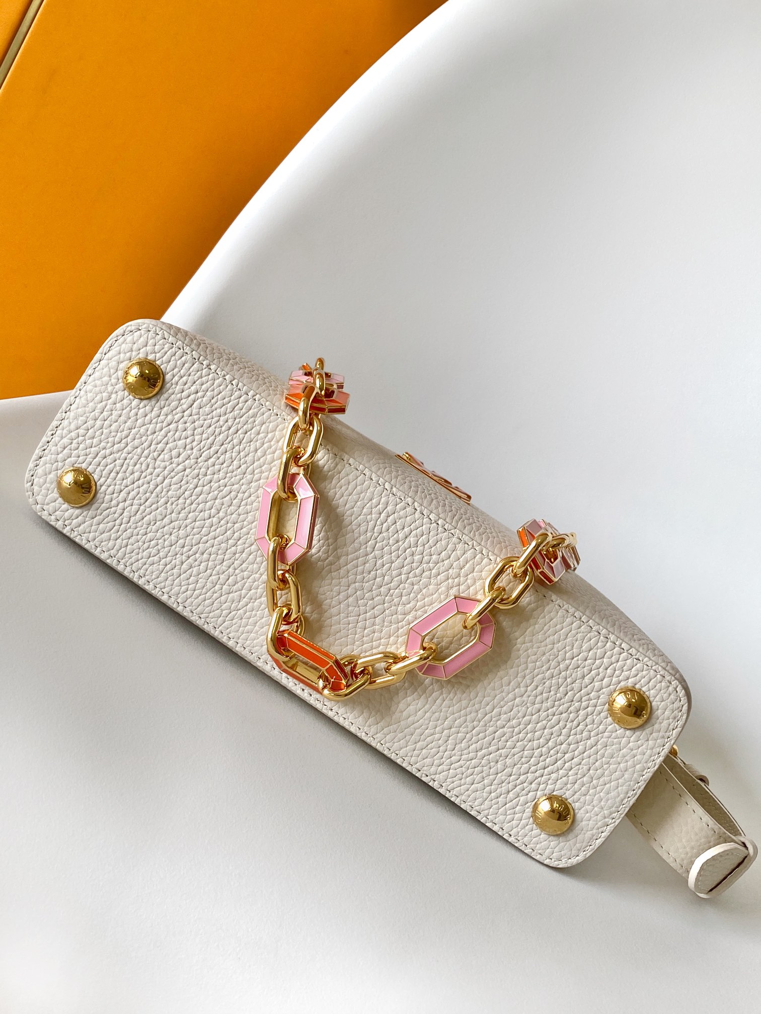 Louis Vuitton LV Capucines Mini Bag M25339 in Cream