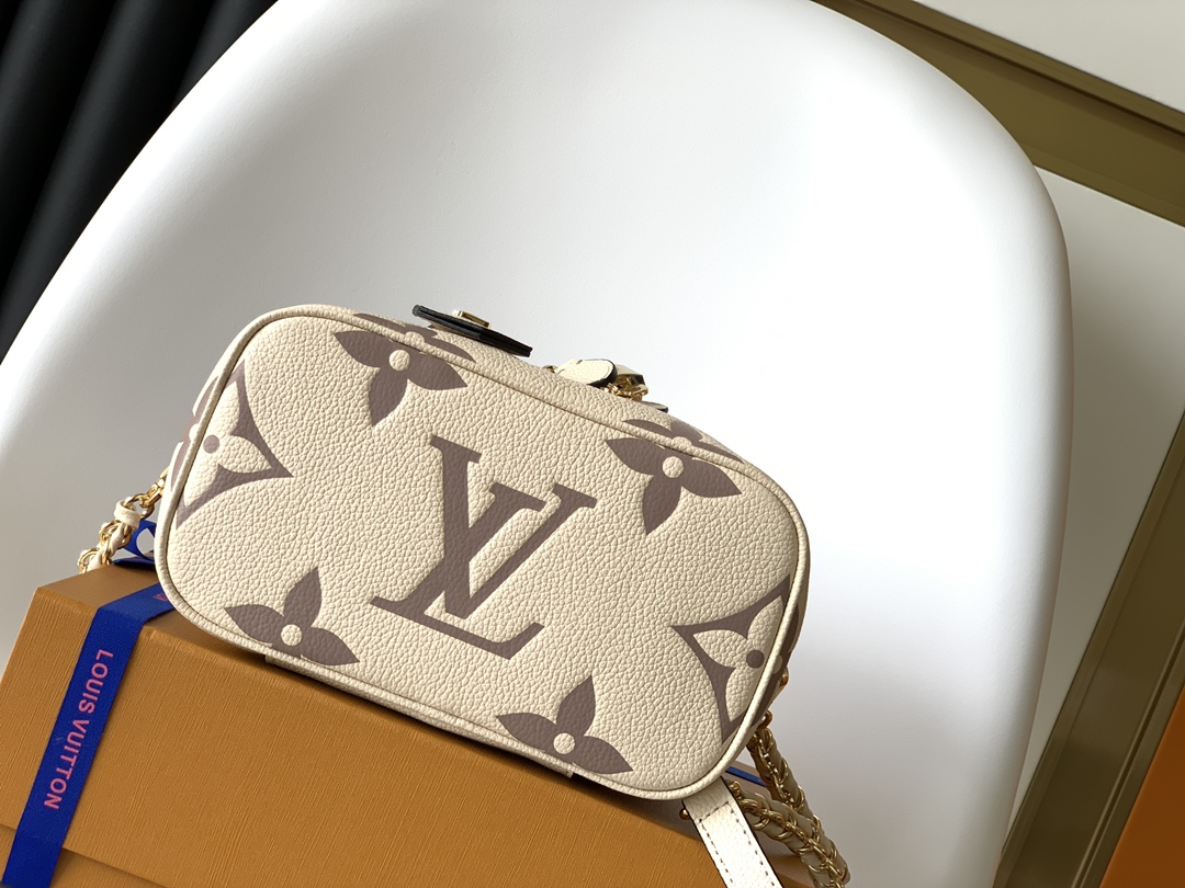 Louis Vuitton LV M45599 Vanity Small Handbag in White Print