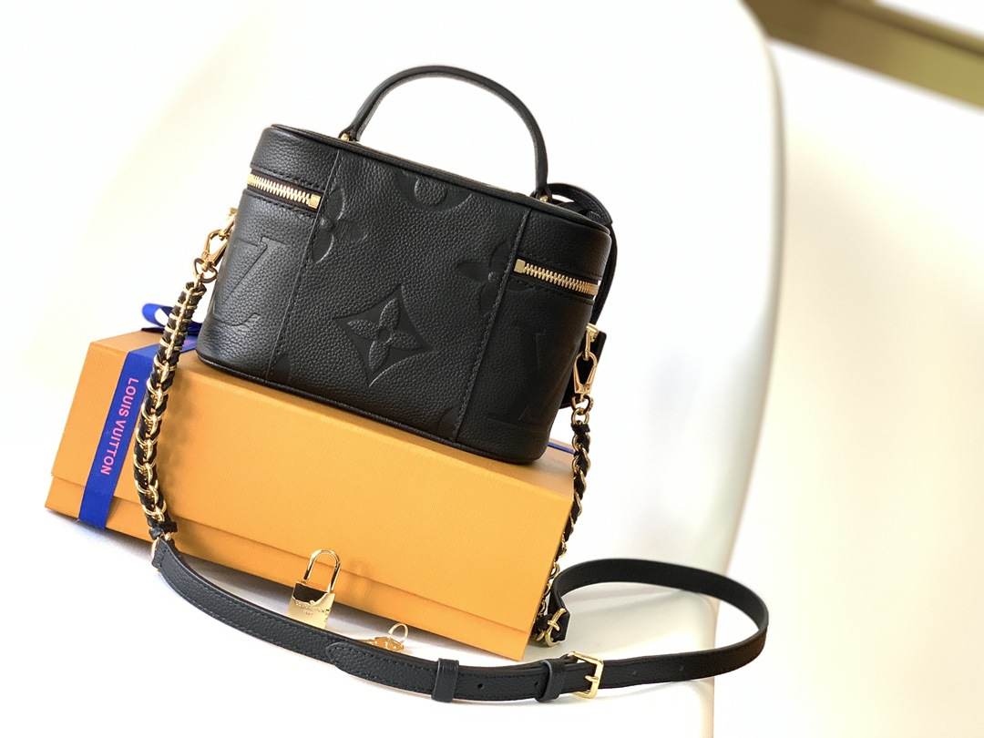 Louis Vuitton LV M45598 Vanity Small Handbag in Black