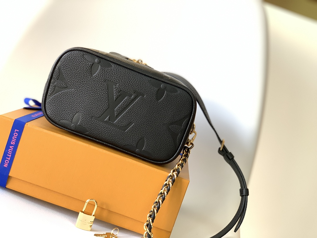 Louis Vuitton LV M45598 Vanity Small Handbag in Black