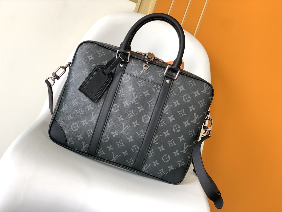 Louis Vuitton LV M46457 Voyage Small Briefcase in Damier Graphite