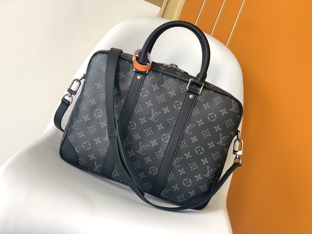 Louis Vuitton LV M46457 Voyage Small Briefcase in Damier Graphite