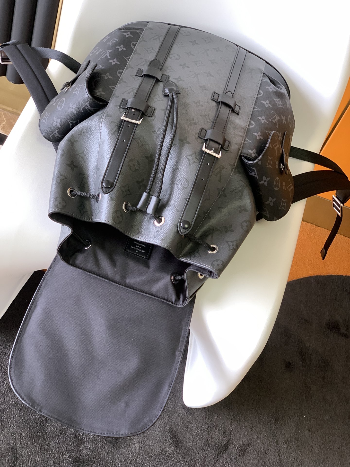 Multi-functional Christopher Mini Backpack Louis Vuitton LV  M45419 - Black and Grey